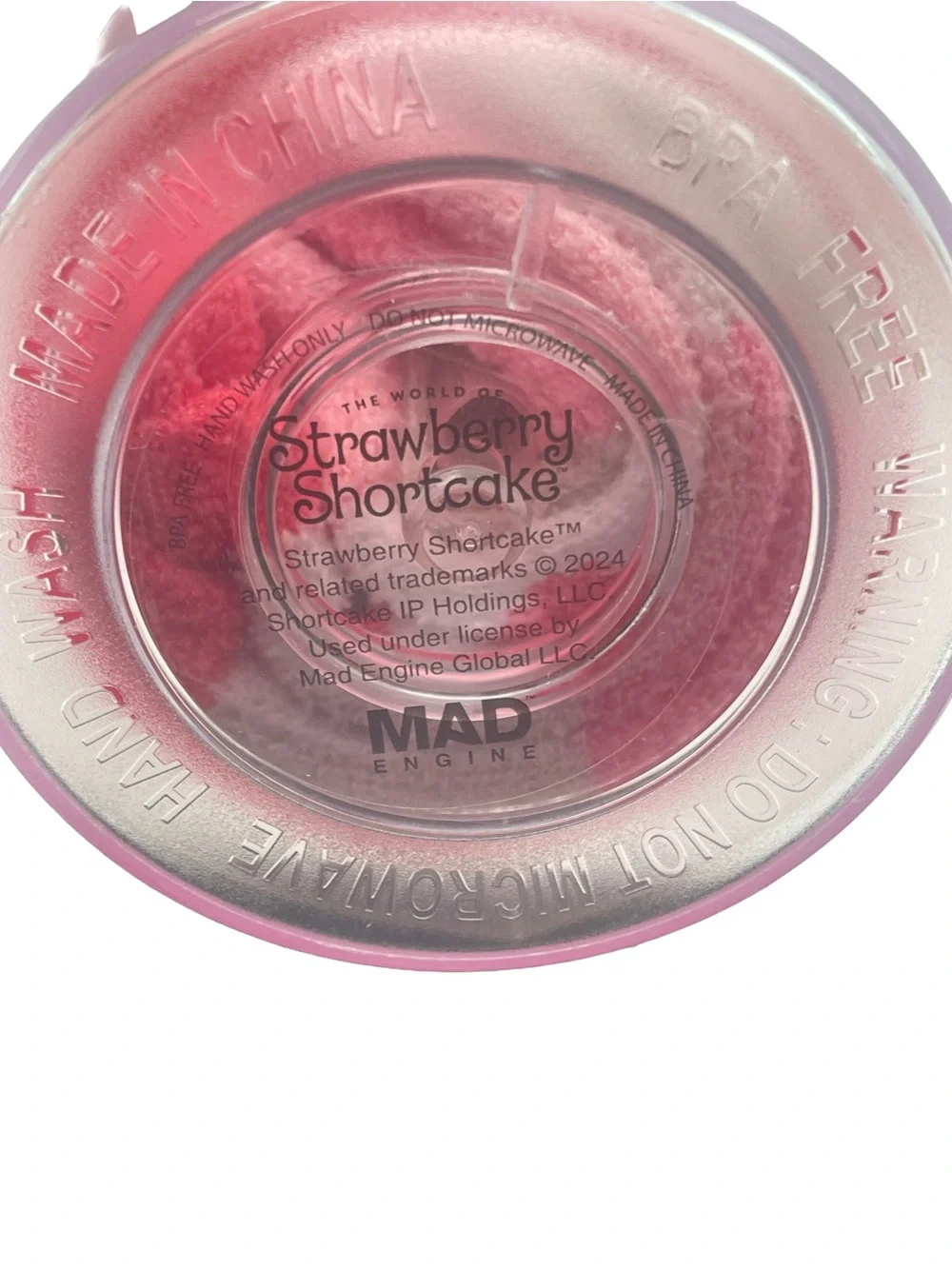 Strawberry Shortcake ClearCharacter Tumbler with Straw and 3 pairs of cozy socks